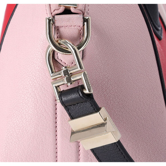 GIVENCHY Antigona Small Satchel Sugar Goatskin Tri-Color Red Pink Black - Picture 7 of 12
